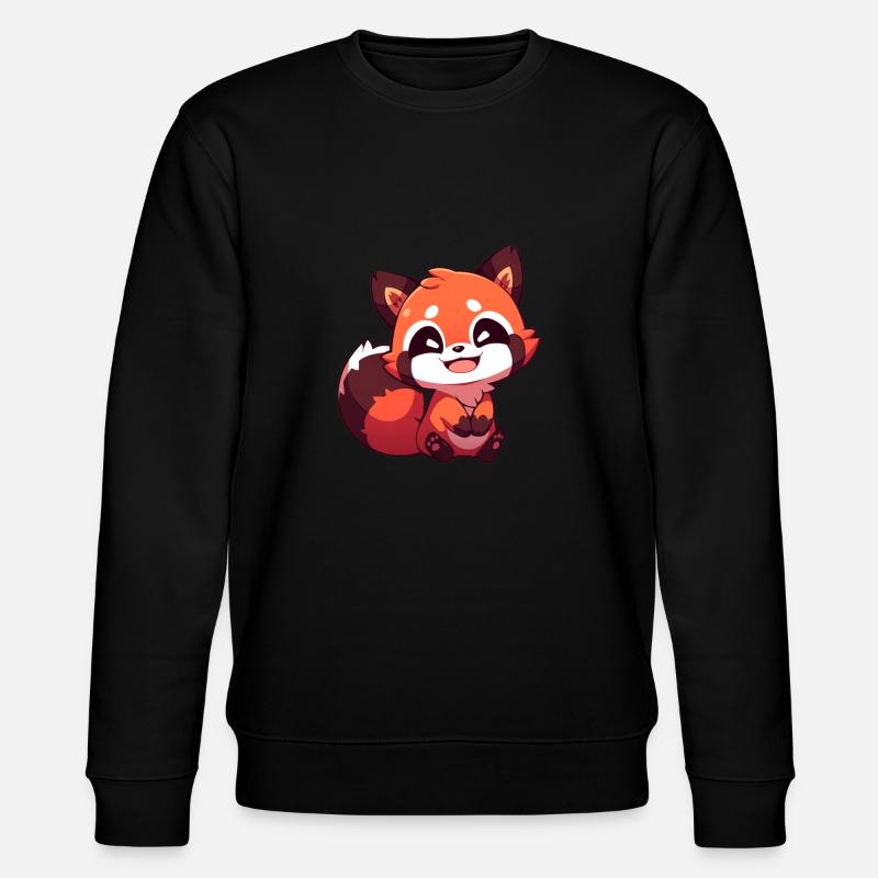 Roter Panda - Stanley/Stella Unisex Bio-Sweatshirt CHANGER  - Schwarz