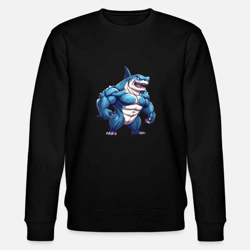 Bodybuilder Hai - Stanley/Stella Unisex Bio-Sweatshirt CHANGER  - Schwarz