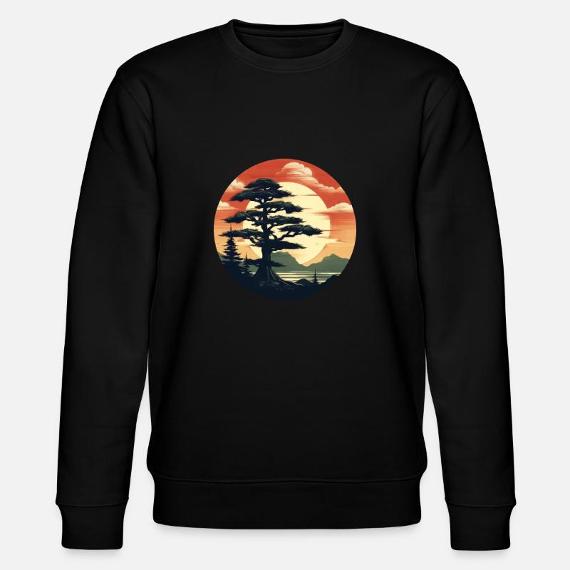 Pine tree - Stanley/Stella CHANGER Unisex Organic Sweatshirt - black