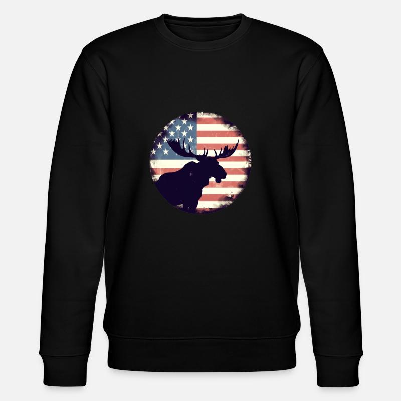 Drapeau américain Orignal - Sweat bio CHANGER Stanley/Stella Unisexe - noir