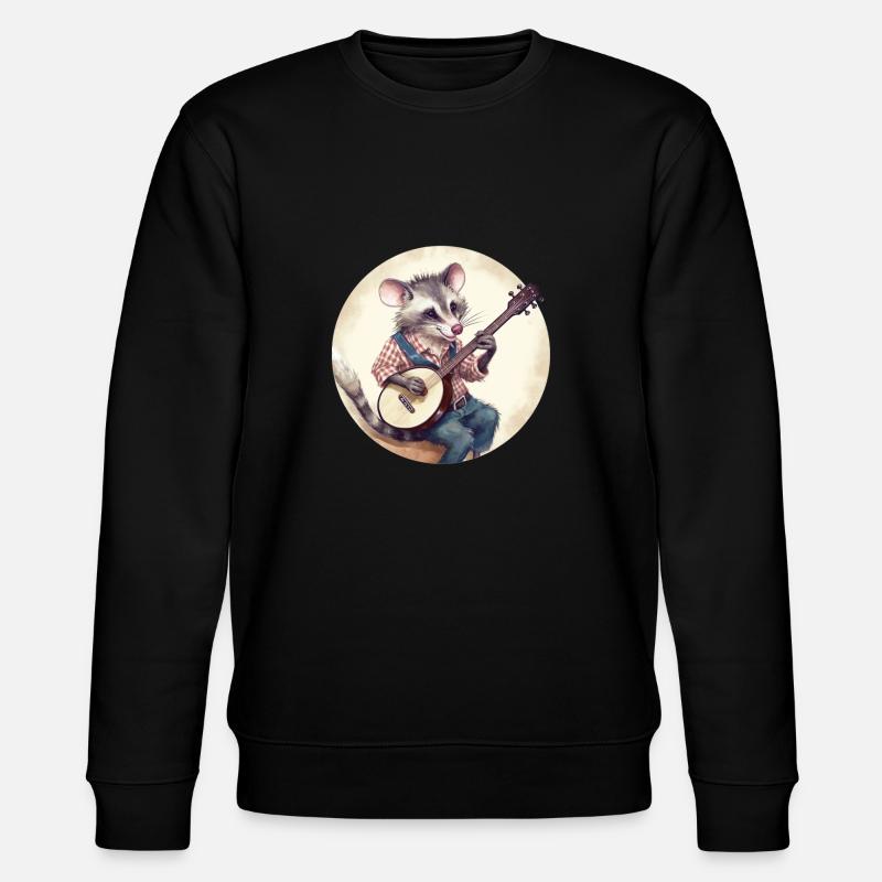 L’opossum joue du banjo - Sweat bio CHANGER Stanley/Stella Unisexe - noir