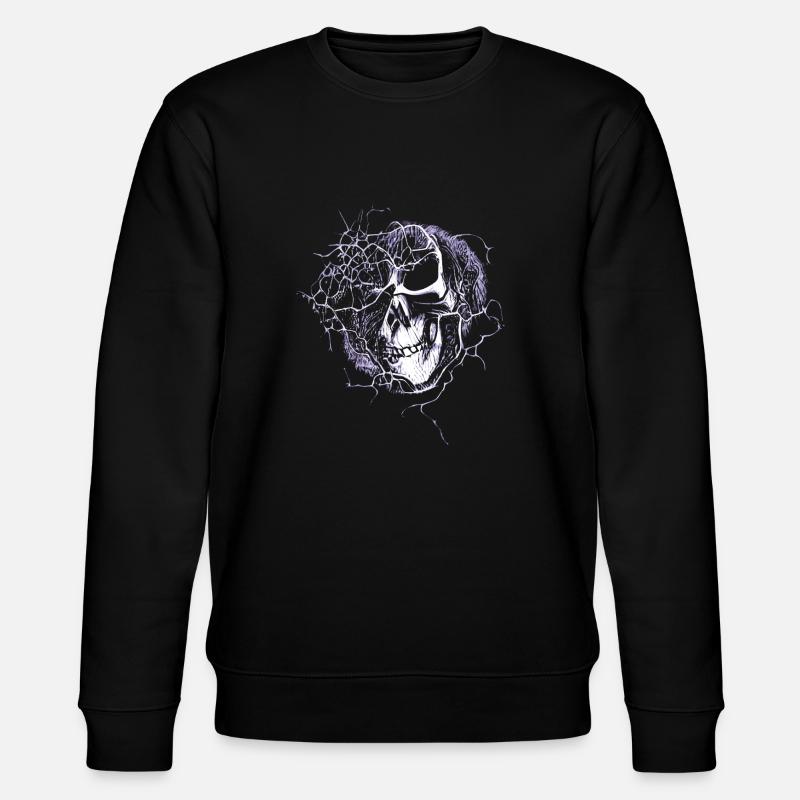 Thunder Halloween Skull - Stanley/Stella CHANGER Unisex Organic Sweatshirt - black