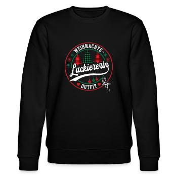 Lackiererin Weihnachten Lackiererei Malerin XMAS - Stanley/Stella Unisex Bio-Sweatshirt CHANGER  - Schwarz - Vorne - Nik (191cm) & Marisol (170cm)