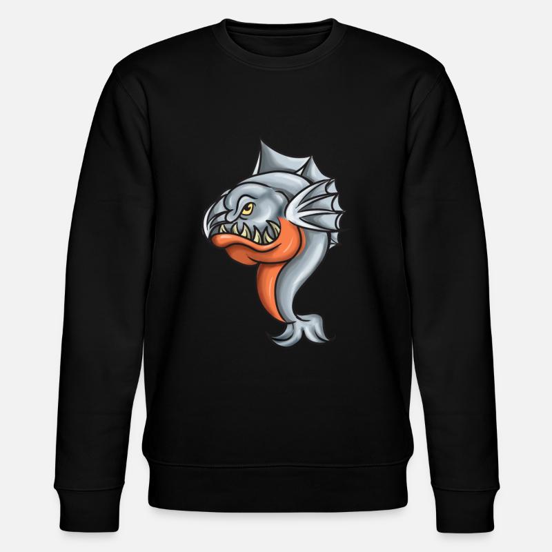 Piranha Geschenk - Stanley/Stella Unisex Bio-Sweatshirt CHANGER  - Schwarz