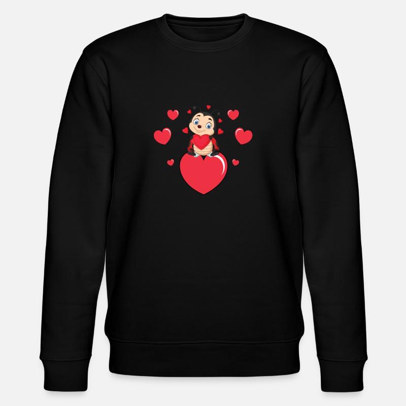 Marienkäfer Kinder Geschenk - Stanley/Stella Unisex Bio-Sweatshirt CHANGER  - Schwarz
