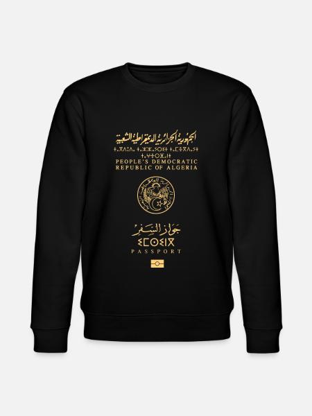 Algerian passport - Stanley/Stella CHANGER Unisex Organic Sweatshirt - black