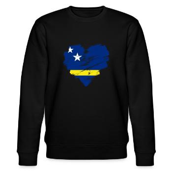 Curaçao - Stanley/Stella Unisex Bio-Sweatshirt CHANGER  - Schwarz - Vorne - Nik (191cm) & Marisol (170cm)