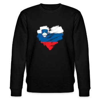 Slowenien - Stanley/Stella Unisex Bio-Sweatshirt CHANGER  - Schwarz - Vorne - Nik (191cm) & Marisol (170cm)