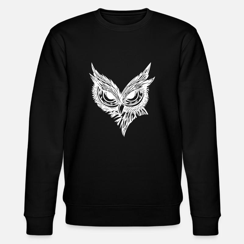 Eule - Stanley/Stella Unisex Bio-Sweatshirt CHANGER  - Schwarz