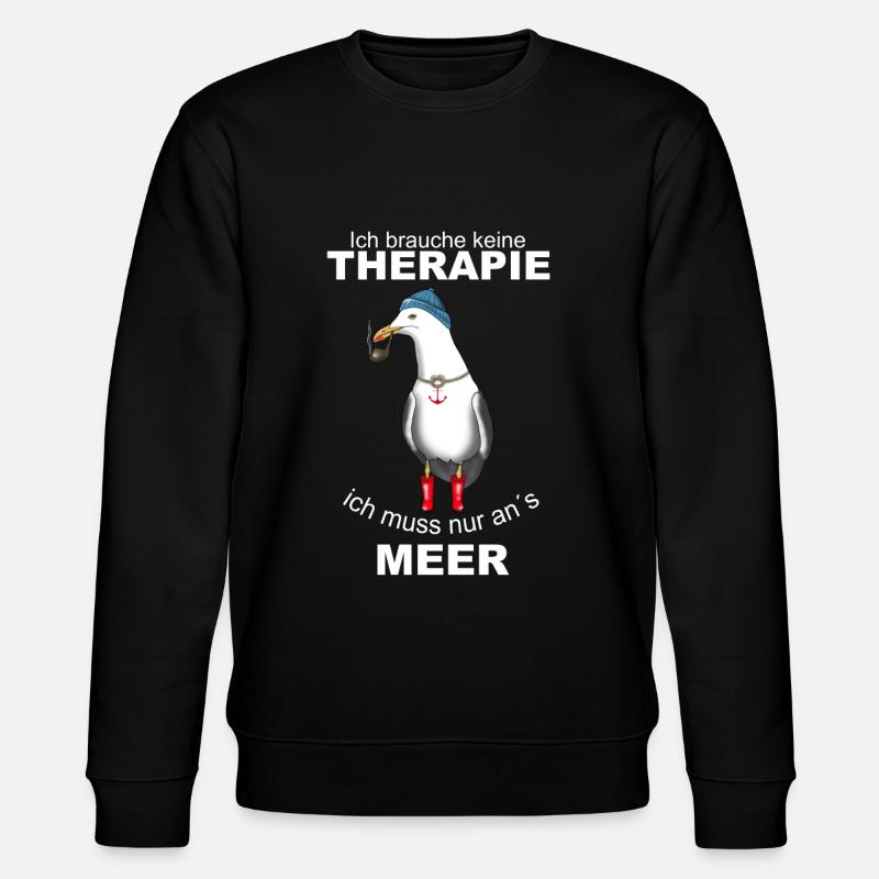 Therapie Meer - Stanley/Stella Unisex Bio-Sweatshirt CHANGER  - Schwarz