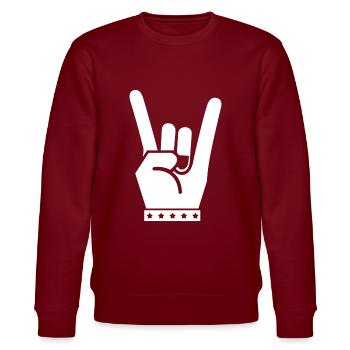 Rock - Stanley/Stella Unisex Bio-Sweatshirt CHANGER  - Burgunderrot - Vorne - Nik (191cm) & Marisol (170cm)