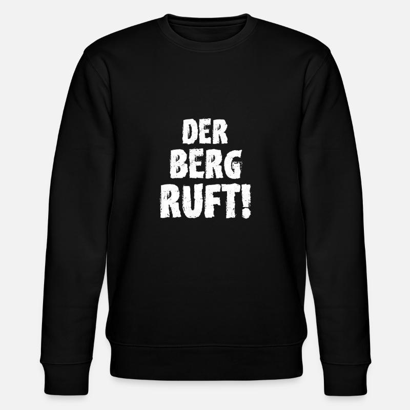Der Berg ruft - Stanley/Stella Unisex Bio-Sweatshirt CHANGER  - Schwarz