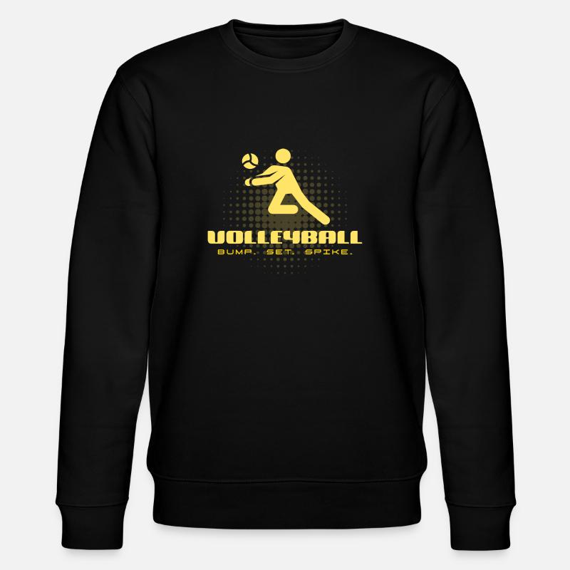 Volleyball baggern Logo - Stanley/Stella Unisex Bio-Sweatshirt CHANGER  - Schwarz