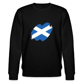 Scotland Flag Scottish Flag Alba GB UK - Stanley/Stella CHANGER Unisex Organic Sweatshirt - black - Front - Nik (191cm) & Marisol (170cm)
