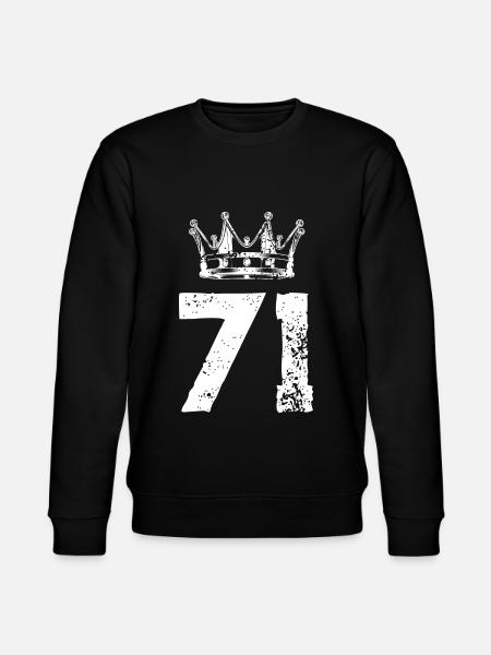 71 Number crown - Stanley/Stella CHANGER Unisex Organic Sweatshirt - black