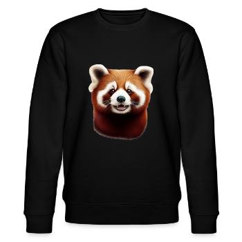Roter Panda - Stanley/Stella Unisex Bio-Sweatshirt CHANGER  - Schwarz - Vorne - Nik (191cm) & Marisol (170cm)