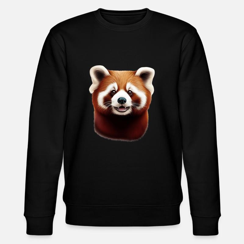Red panda - Stanley/Stella CHANGER Unisex Organic Sweatshirt - black