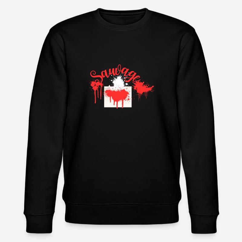 WILD - Stanley/Stella Unisex Bio-Sweatshirt CHANGER  - Schwarz