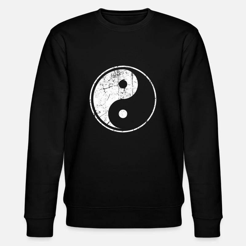 einfarbiges Yin Yang - Stanley/Stella Unisex Bio-Sweatshirt CHANGER  - Schwarz