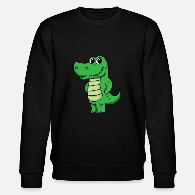 Krokodil - Stanley/Stella Unisex Bio-Sweatshirt CHANGER  - Schwarz