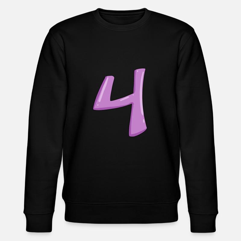 Chiffre numéro 4 - Sweat bio CHANGER Stanley/Stella Unisexe - noir