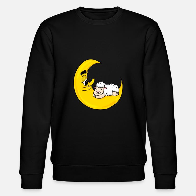 Sheep moon sleeping cute gift - Stanley/Stella CHANGER Unisex Organic Sweatshirt - black