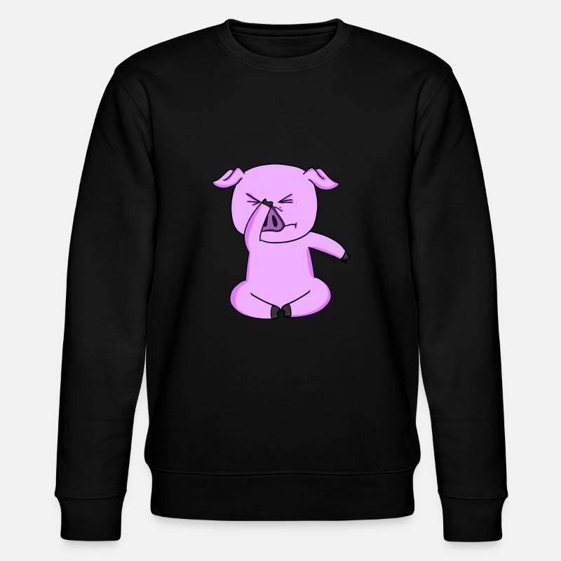 Schwein lustig - Stanley/Stella Unisex Bio-Sweatshirt CHANGER - Schwarz
