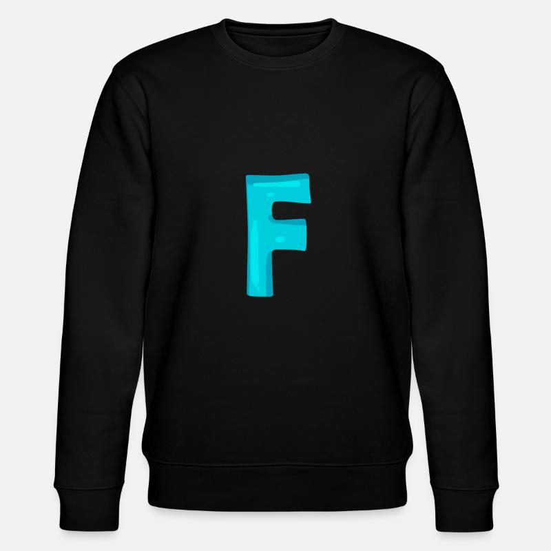 Anfangsbuchstabe F - Stanley/Stella Unisex Bio-Sweatshirt CHANGER  - Schwarz