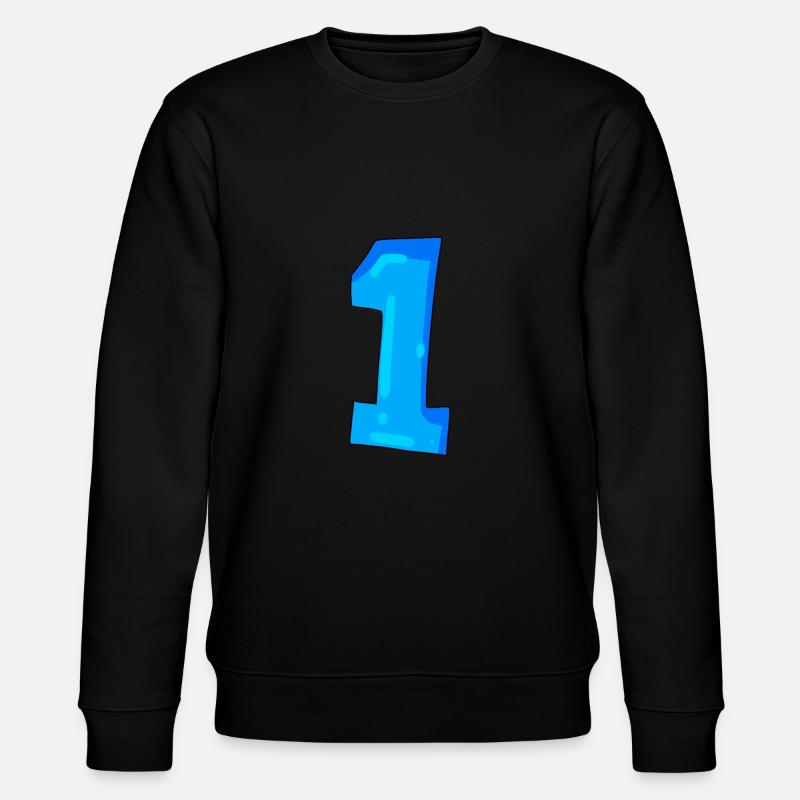 Zahl 1 Nummer - Stanley/Stella Unisex Bio-Sweatshirt CHANGER  - Schwarz
