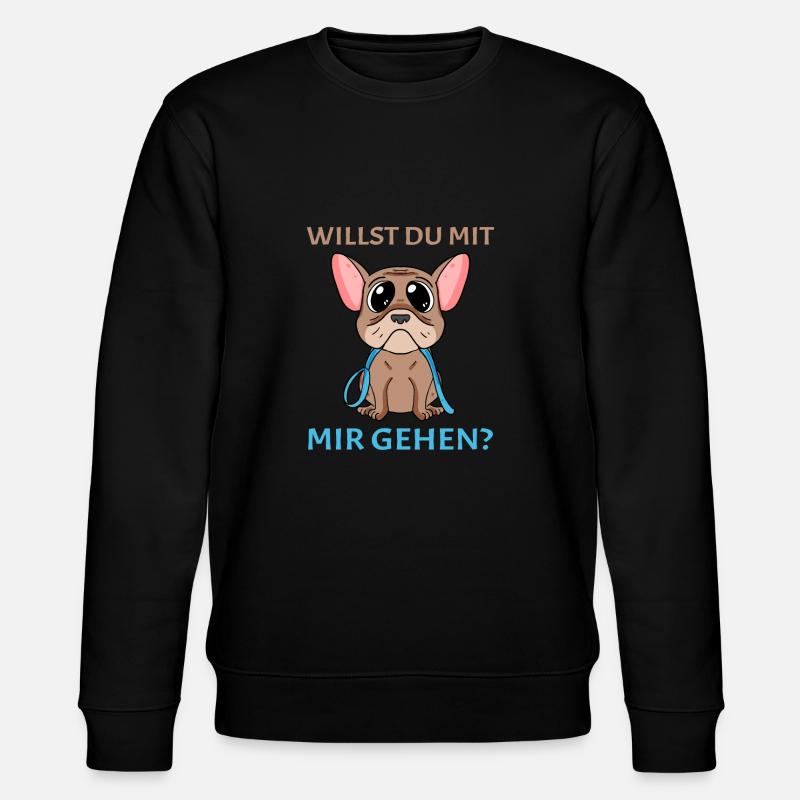 Willst du mit mir(Gassi) gehen? - Stanley/Stella Unisex Bio-Sweatshirt CHANGER  - Schwarz