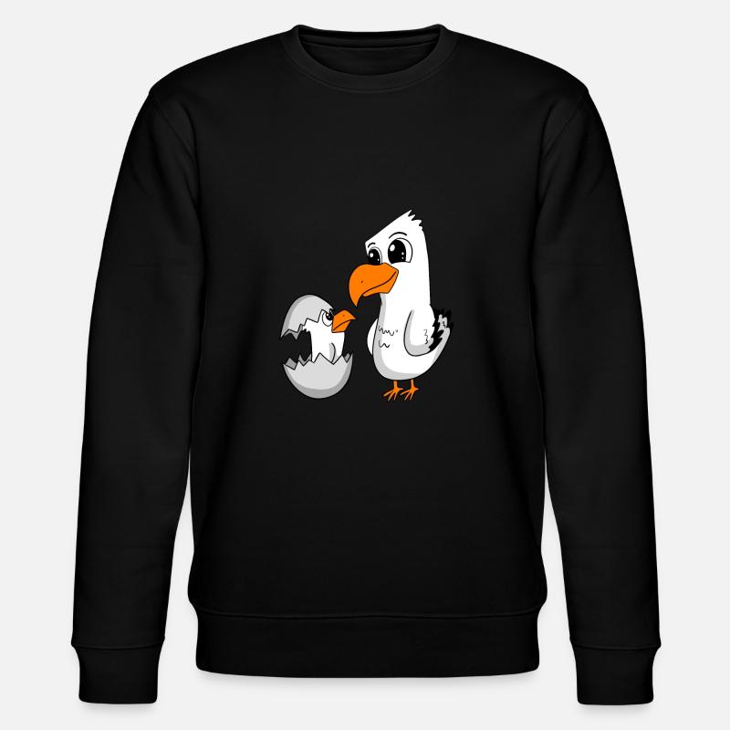 Mouette avec bébé Mouette - Sweat bio CHANGER Stanley/Stella Unisexe - noir