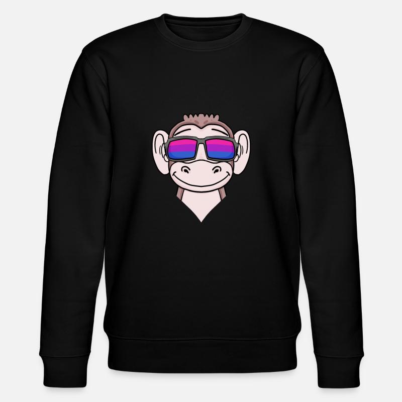 Bisexual Monkey Gift - Stanley/Stella CHANGER Unisex Organic Sweatshirt - black