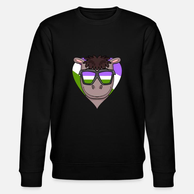 Genderqueer Cœur de cheval - Sweat bio CHANGER Stanley/Stella Unisexe - noir