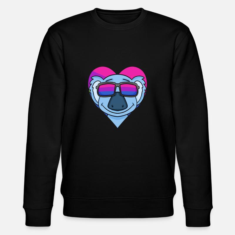 Bisexuell Koala Geschenk - Stanley/Stella Unisex Bio-Sweatshirt CHANGER  - Schwarz