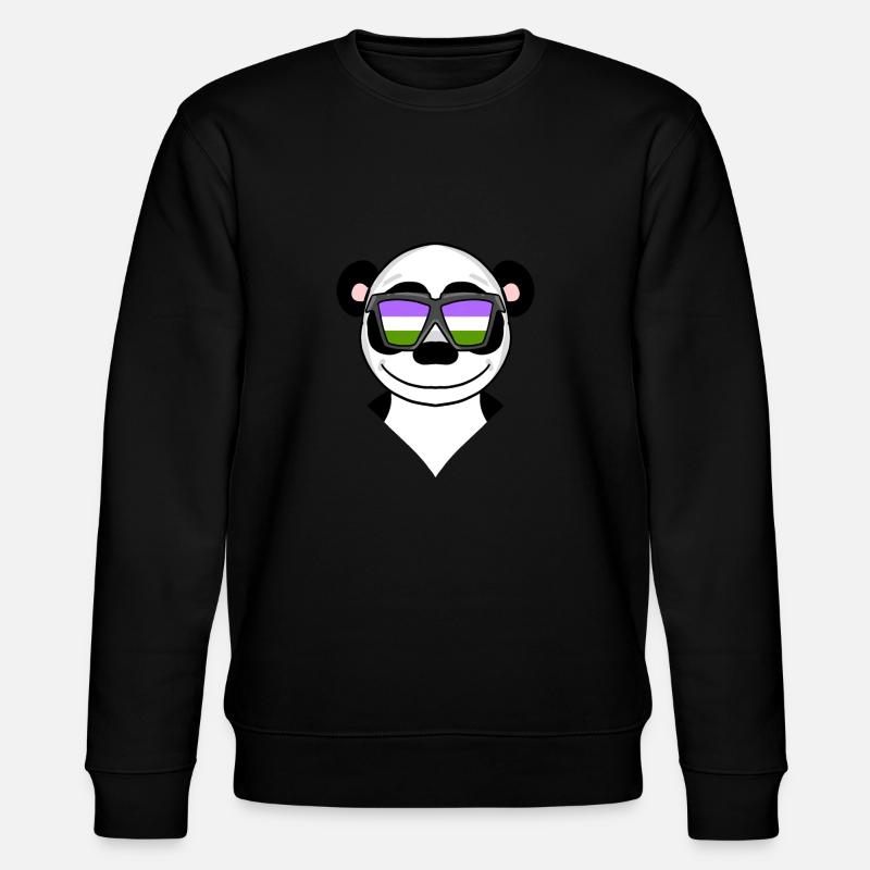 Genderqueer Panda - Sweat bio CHANGER Stanley/Stella Unisexe - noir
