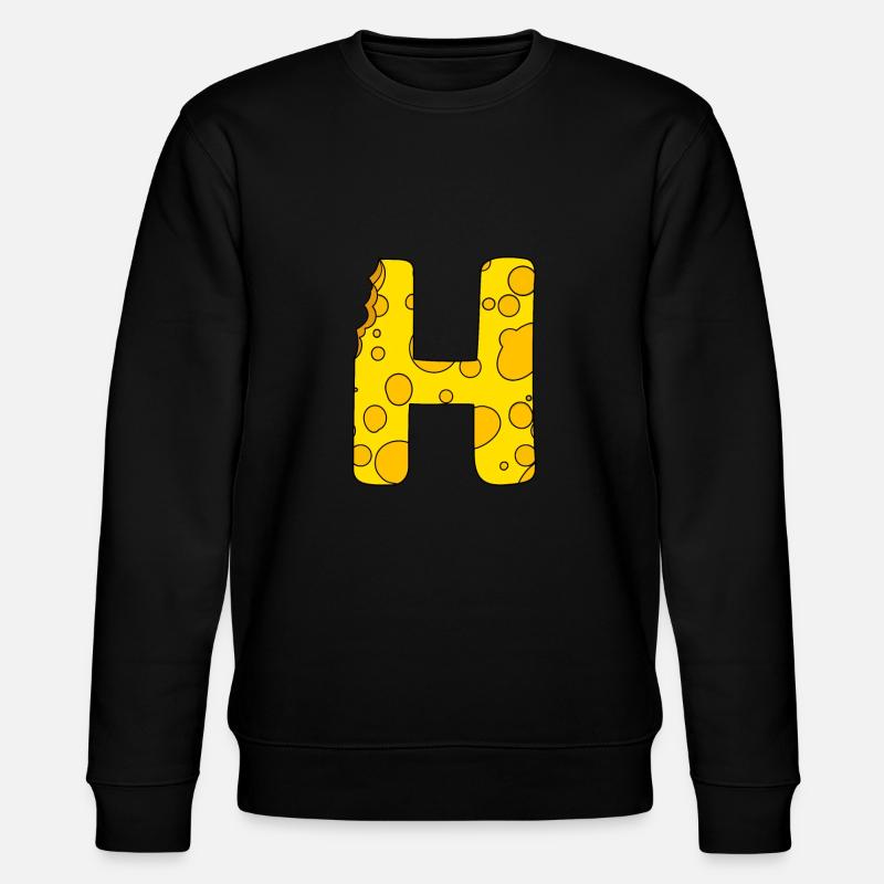 Buchstabe H - Stanley/Stella Unisex Bio-Sweatshirt CHANGER  - Schwarz