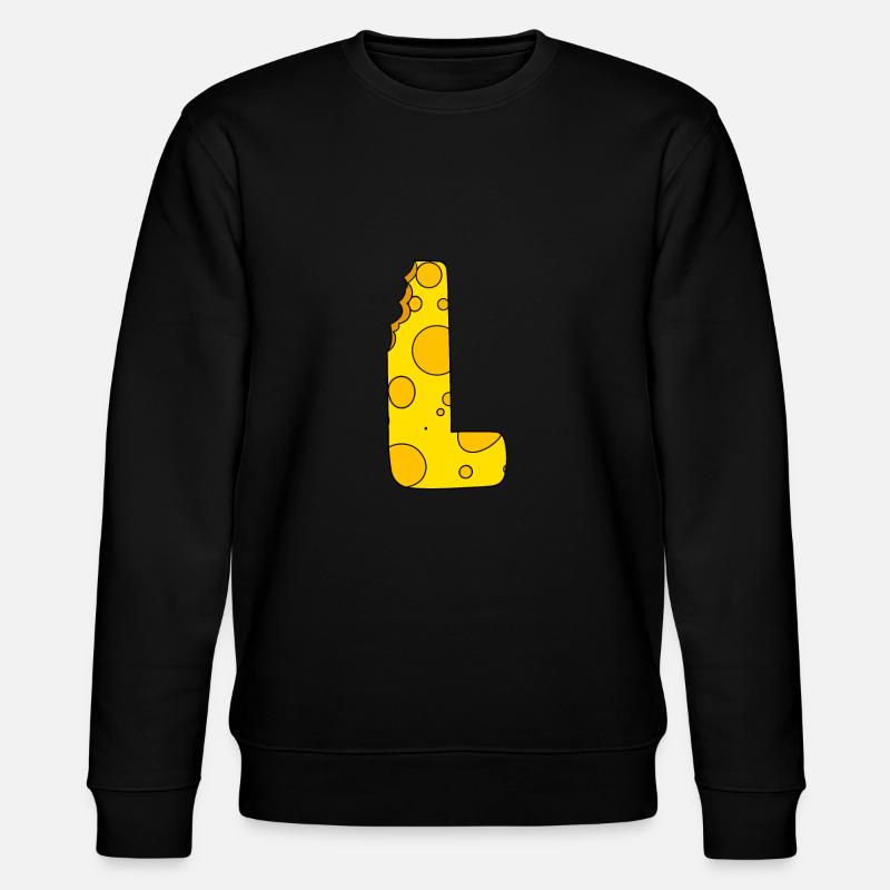 Buchstabe L - Stanley/Stella Unisex Bio-Sweatshirt CHANGER  - Schwarz