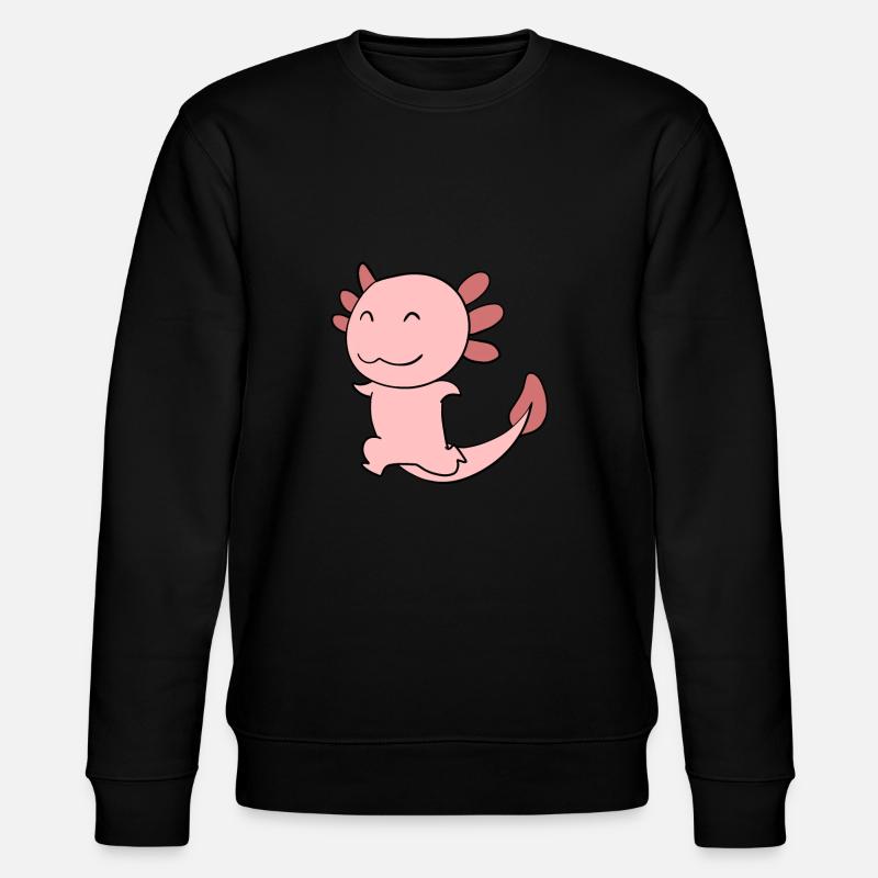 Süßes Axolotl Rosa - Stanley/Stella Unisex Bio-Sweatshirt CHANGER  - Schwarz