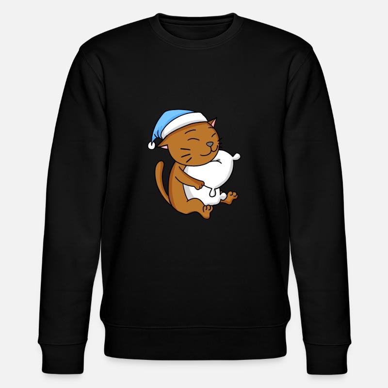 Katze Katzenrasse Abessinierkatze - Stanley/Stella Unisex Bio-Sweatshirt CHANGER  - Schwarz