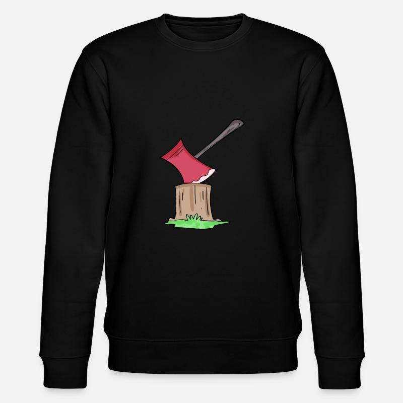 Axe Lumberjack - Stanley/Stella CHANGER Unisex Organic Sweatshirt - black