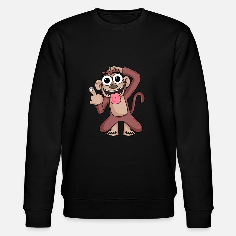 Singe pointant le majeur - Sweat bio CHANGER Stanley/Stella Unisexe - noir
