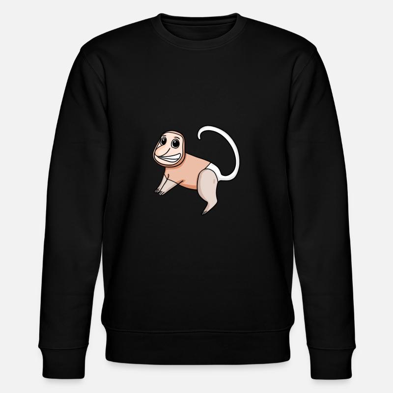 Nasenaffe Affe Affen - Stanley/Stella Unisex Bio-Sweatshirt CHANGER  - Schwarz