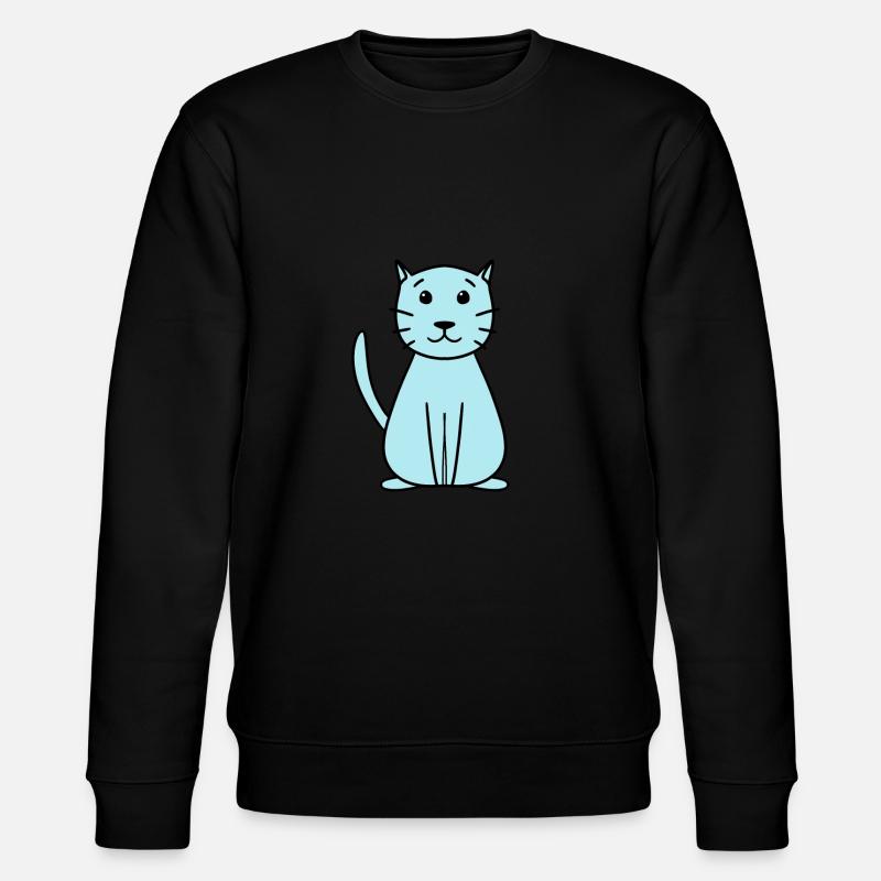 einfache niedliche Katze - Stanley/Stella Unisex Bio-Sweatshirt CHANGER  - Schwarz