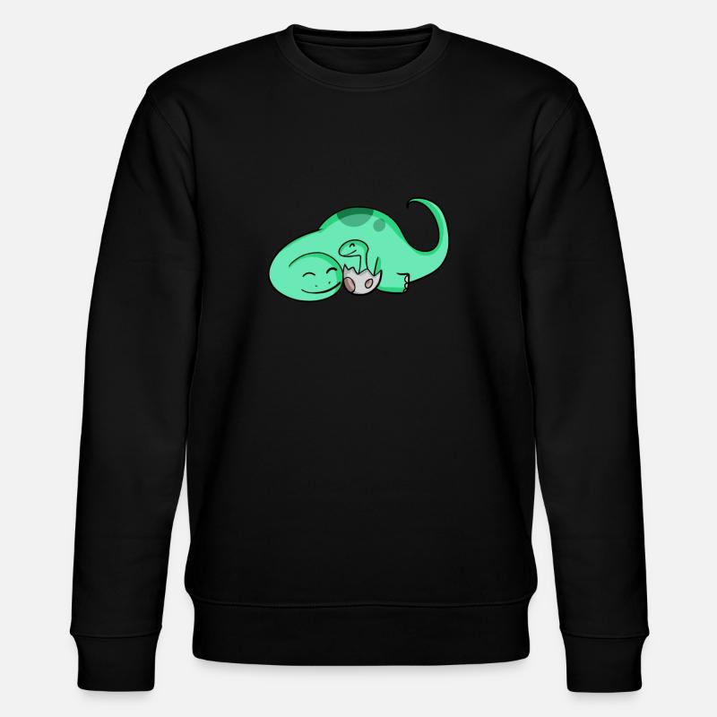 Dinosaure avec bébé dinosaure - Sweat bio CHANGER Stanley/Stella Unisexe - noir