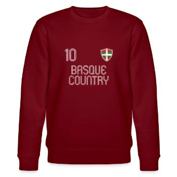 Équipe de football du Pays Basque - Sweat bio CHANGER Stanley/Stella Unisexe - bordeaux - Devant - Nik (191cm) & Marisol (170cm)