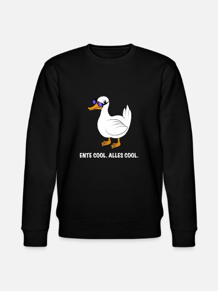 Ente cool Spruch - Stanley/Stella Unisex Bio-Sweatshirt CHANGER  - Schwarz