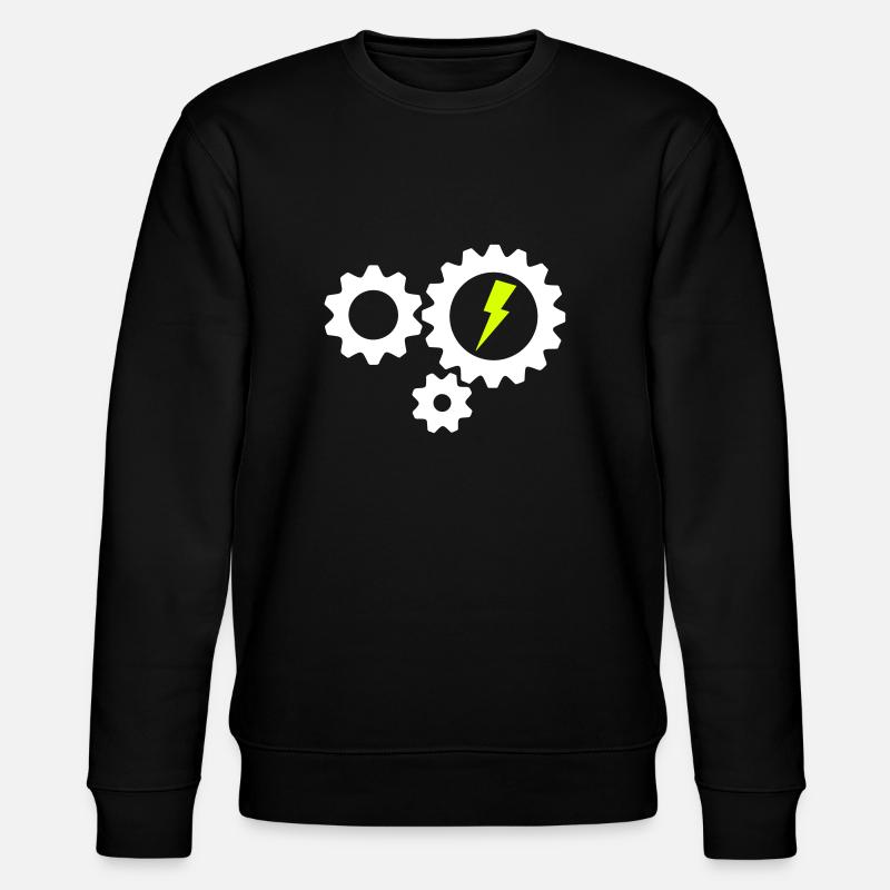 Zahnrad Zahnräder Blitz - Stanley/Stella Unisex Bio-Sweatshirt CHANGER  - Schwarz