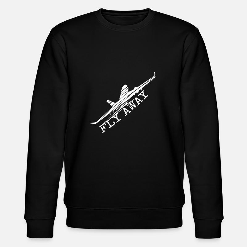 Flugzeug - Stanley/Stella Unisex Bio-Sweatshirt CHANGER  - Schwarz