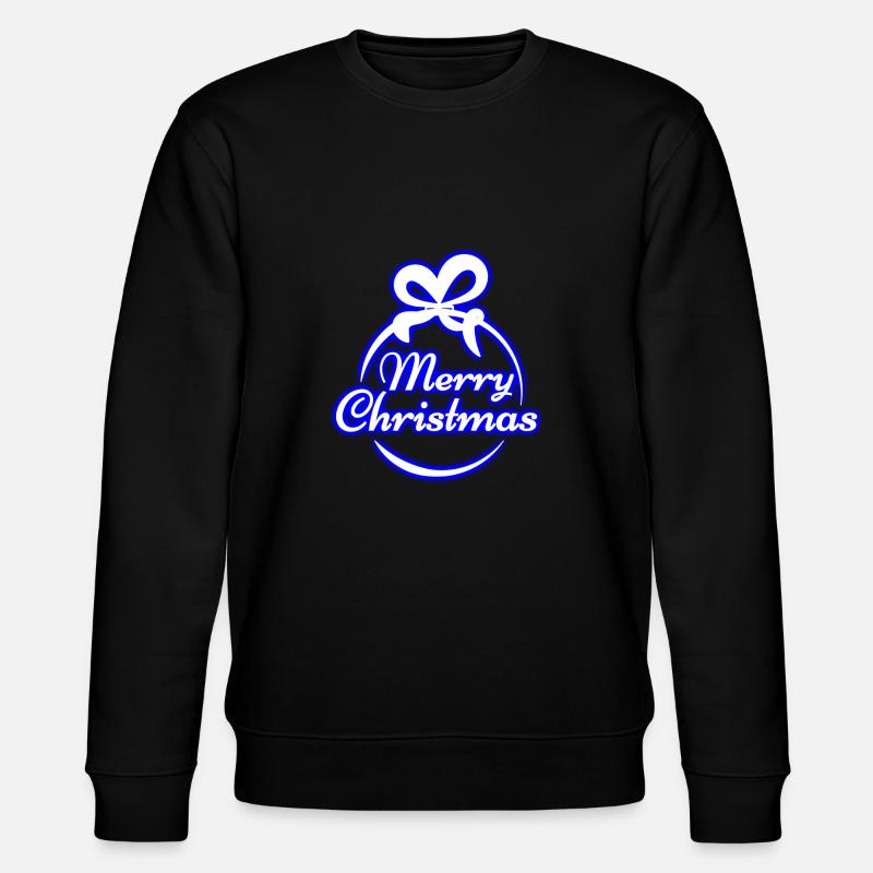 Joyeux Noël Neon Blue Christmas - Sweat bio CHANGER Stanley/Stella Unisexe - noir