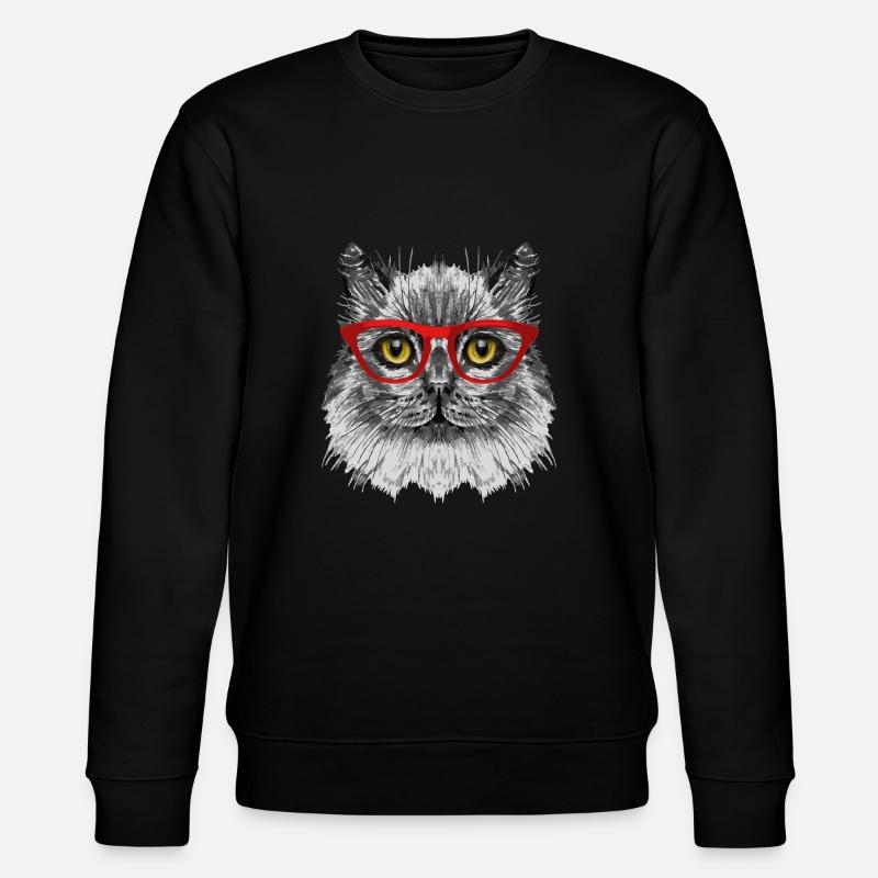 Katze - Stanley/Stella Unisex Bio-Sweatshirt CHANGER  - Schwarz